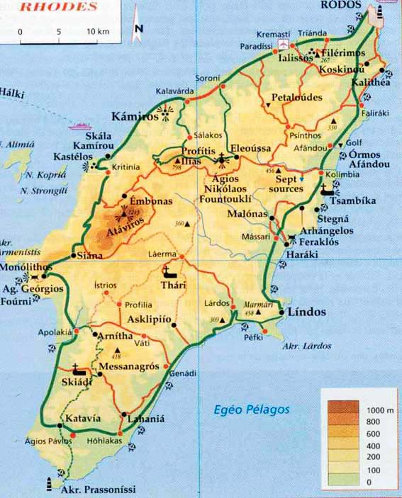 mapa rhodos Autopůjčovna AutoTour Rhodos   Mapa ostrova mapa rhodos